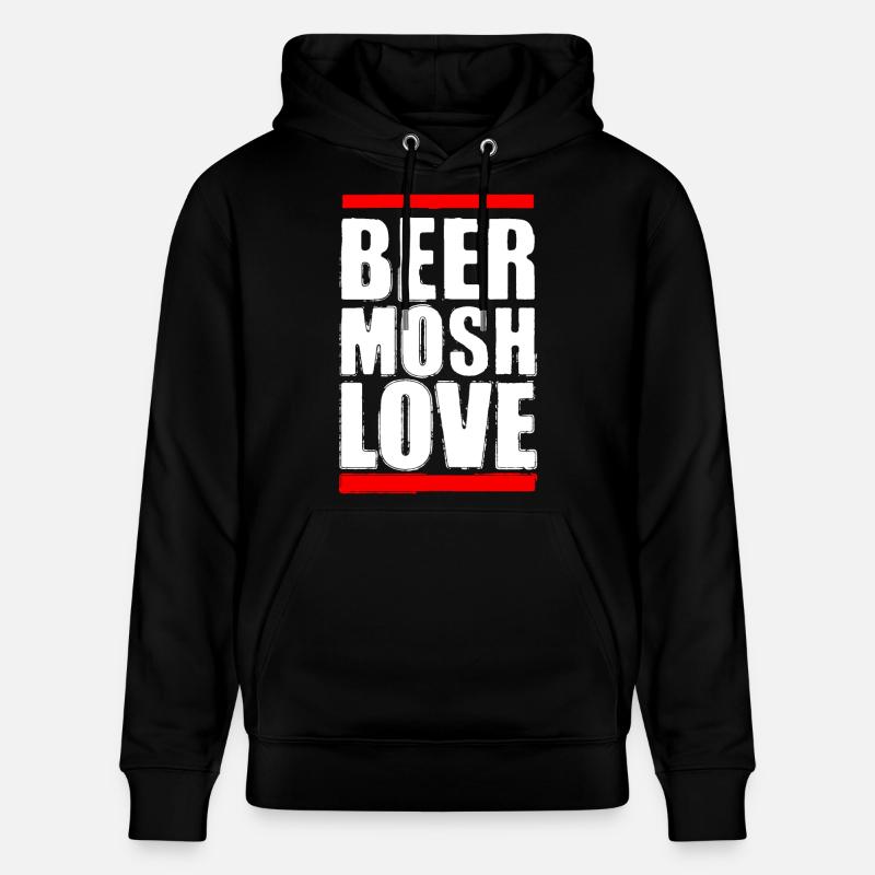 Bière Mosh Love Lettre Blanche - Sweat à capuche bio CRUISER Stanley/Stella Unisexe - noir