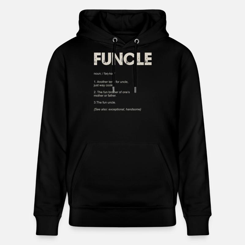 Foncle Typography Tee Design - Sweat à capuche bio CRUISER Stanley/Stella Unisexe - noir
