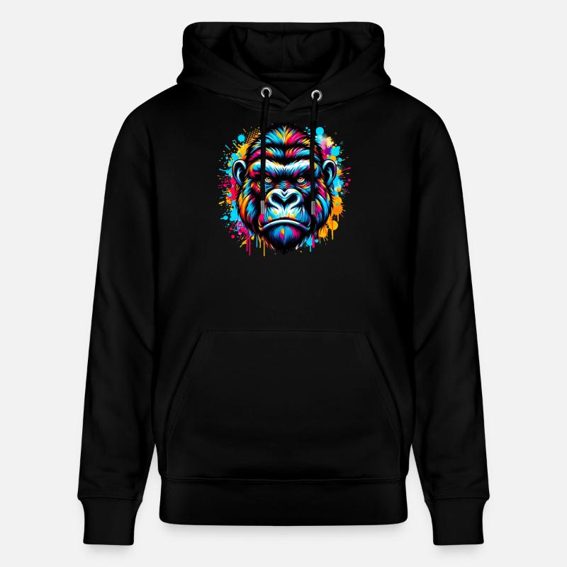 Gorille - Sweat à capuche bio CRUISER Stanley/Stella Unisexe - noir