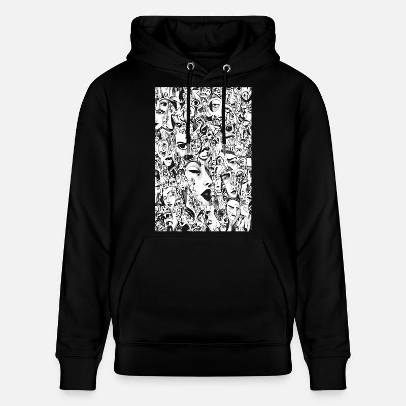 Mosaïque de masques : Carousel facial - Sweat à capuche bio CRUISER Stanley/Stella Unisexe - noir