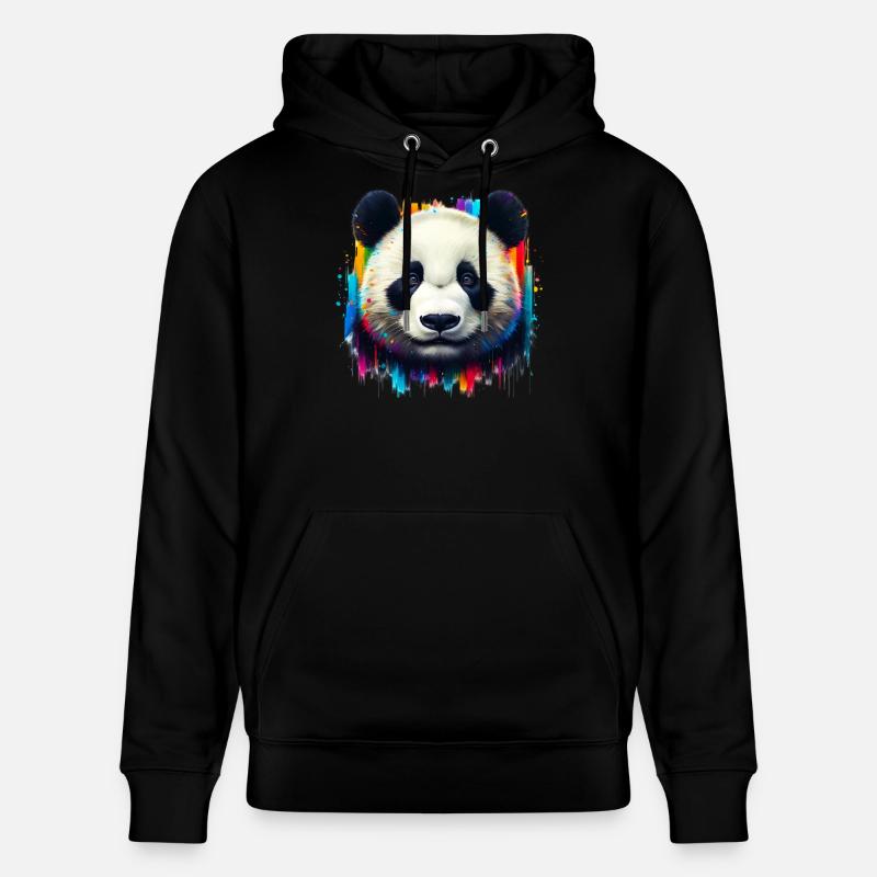 Panda - Sweat à capuche bio CRUISER Stanley/Stella Unisexe - noir