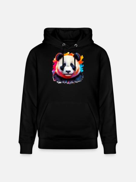 Panda - Stanley/Stella Unisex Bio-Hoodie CRUISER - Schwarz