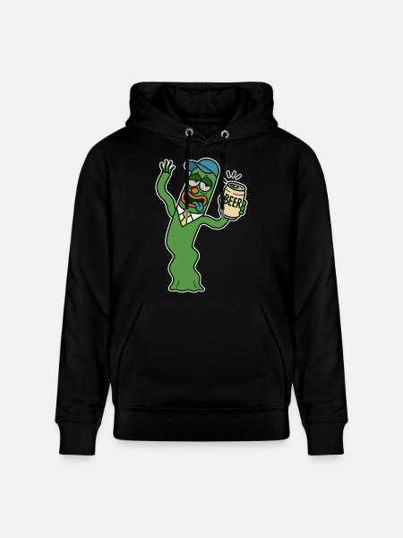 Wobbly-wobbly beer can comrade - Stanley/Stella CRUISER Unisex Organic Hoodie - black