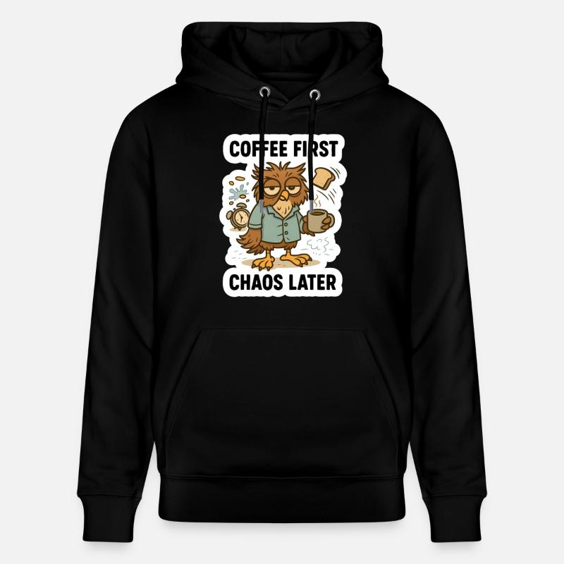 Café Premier Hibou - Sweat à capuche bio CRUISER Stanley/Stella Unisexe - noir