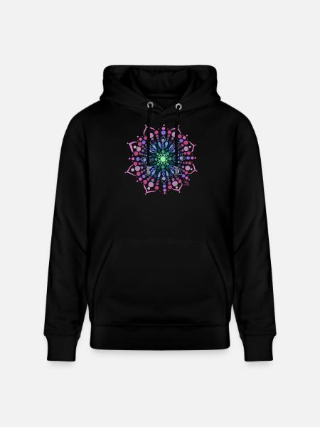 Mandala Liebe - Stanley/Stella Unisex Bio-Hoodie CRUISER - Schwarz