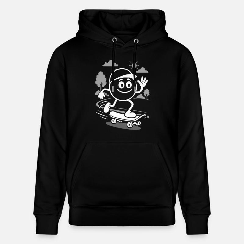 Ribbo sur le skateboard - Sweat à capuche bio CRUISER Stanley/Stella Unisexe - noir
