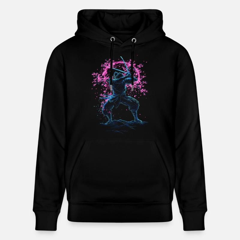 Samurai Sakura Tornado japan - Stanley/Stella Unisex Bio-Hoodie CRUISER - Schwarz