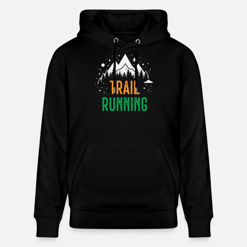 Course sur sentier - Sweat à capuche bio CRUISER Stanley/Stella Unisexe - noir