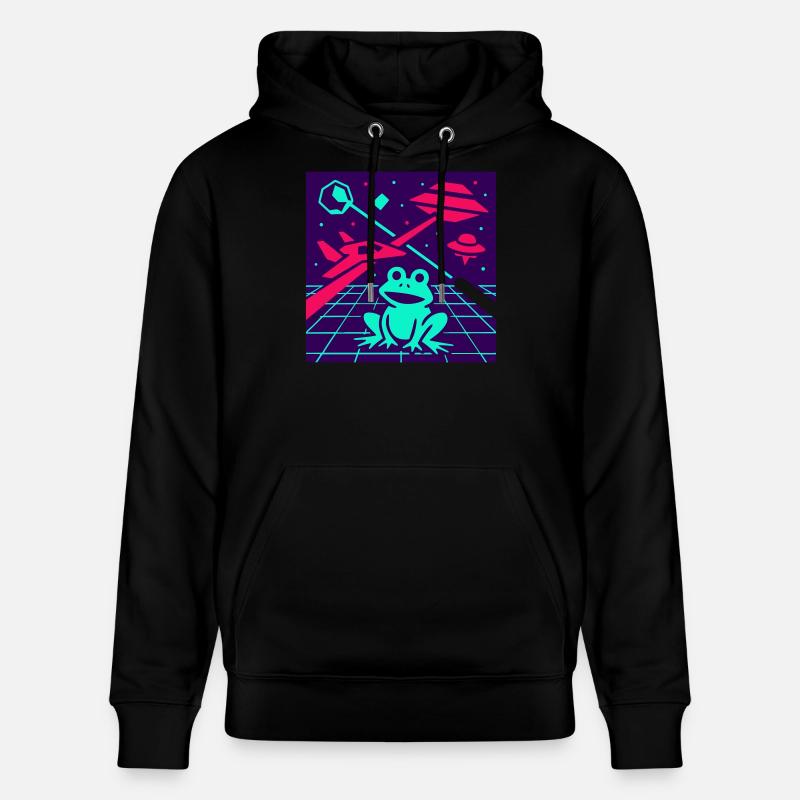 Grenouille de l’espace - Sweat à capuche bio CRUISER Stanley/Stella Unisexe - noir