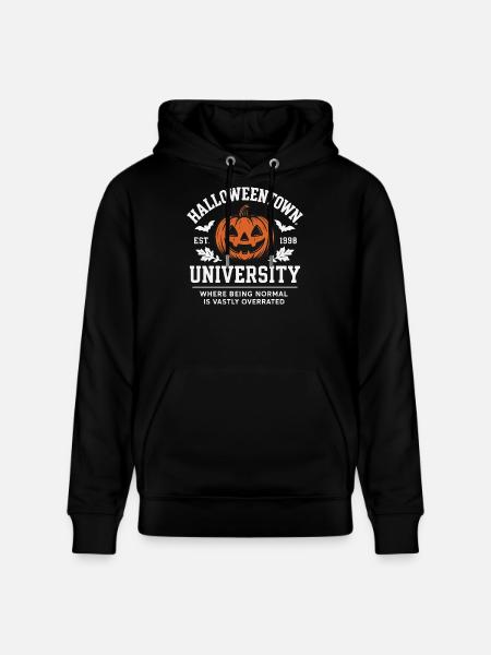 Halloweentown University - Halloween Design Motif - Stanley/Stella CRUISER Unisex Organic Hoodie - black