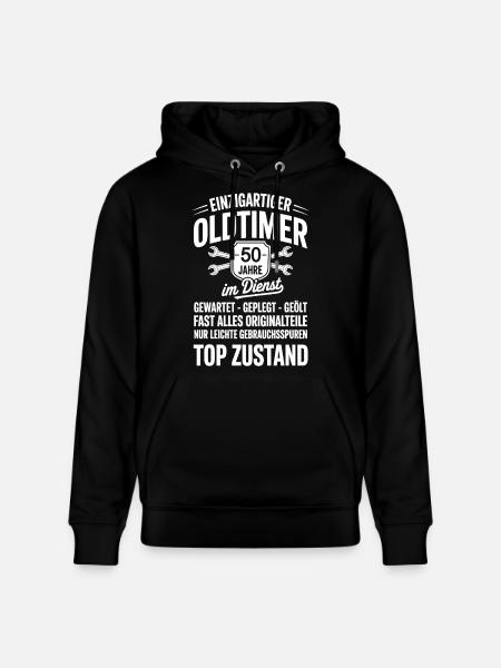 50 years of service - Stanley/Stella CRUISER Unisex Organic Hoodie - black