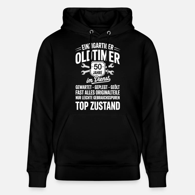 50 ans de service - Sweat à capuche bio CRUISER Stanley/Stella Unisexe - noir