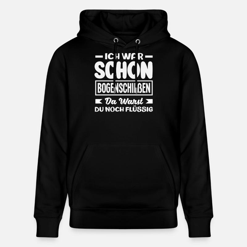 Bogenschießen Bogenschütze Geschenk - Stanley/Stella Unisex Bio-Hoodie CRUISER - Schwarz