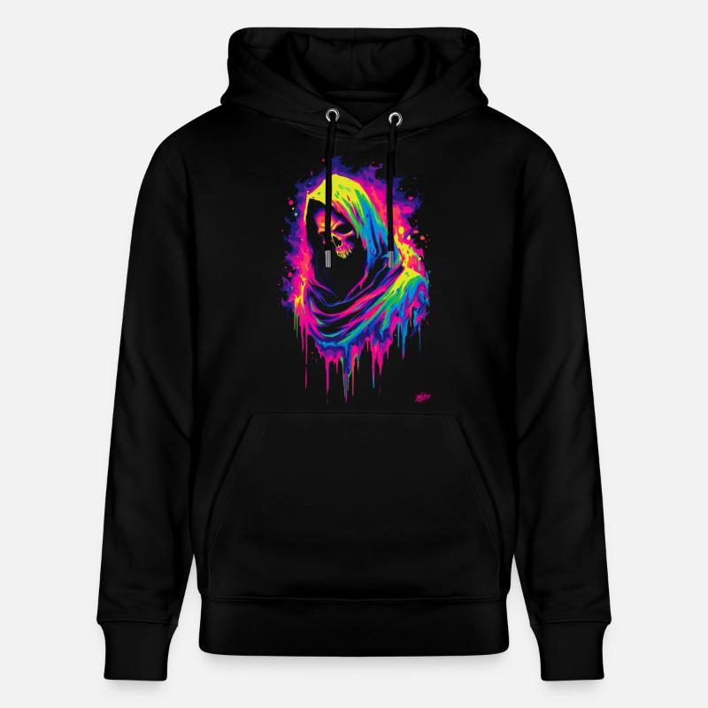 Neon Grim Reaper - Stanley/Stella Unisex Bio-Hoodie CRUISER  - Schwarz