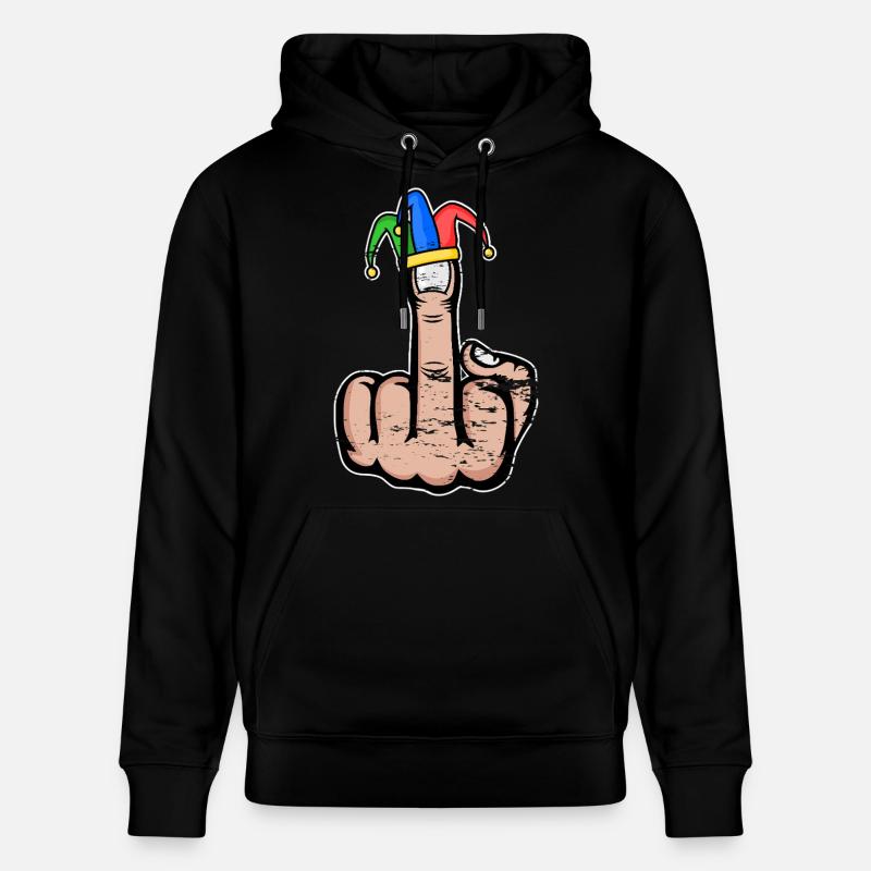 Mittelfinger Stingerfinger Karneval - Stanley/Stella Unisex Bio-Hoodie CRUISER  - Schwarz