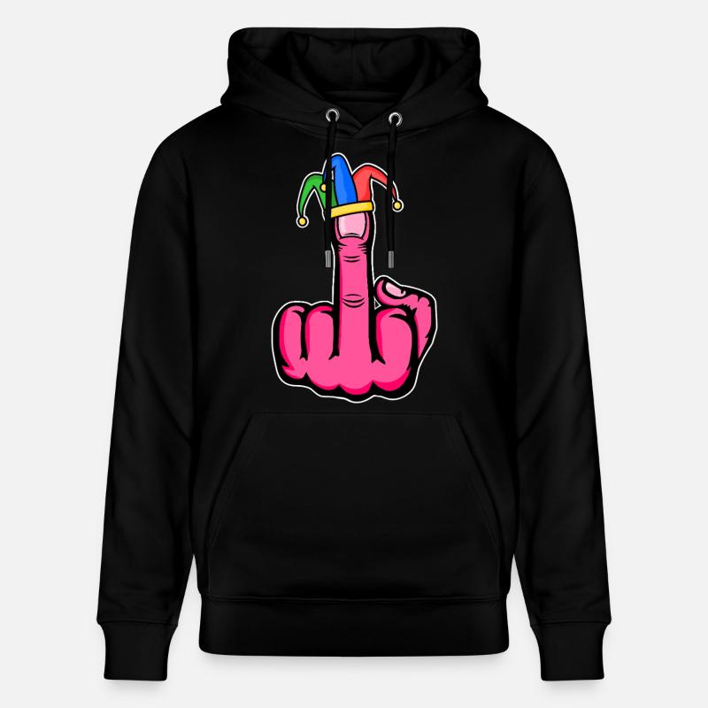 Mittelfinger Stingerfinger Karneval - Stanley/Stella Unisex Bio-Hoodie CRUISER  - Schwarz