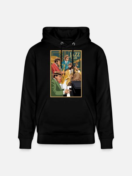 Jazz Club - Stanley/Stella CRUISER Unisex Organic Hoodie - black