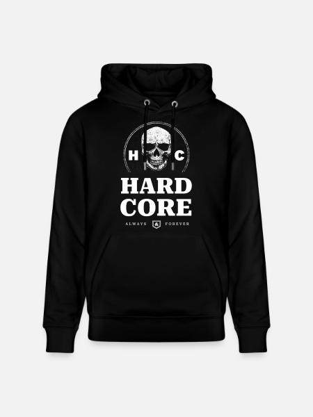 Schädel Hardcore - Stanley/Stella Unisex Bio-Hoodie CRUISER  - Schwarz