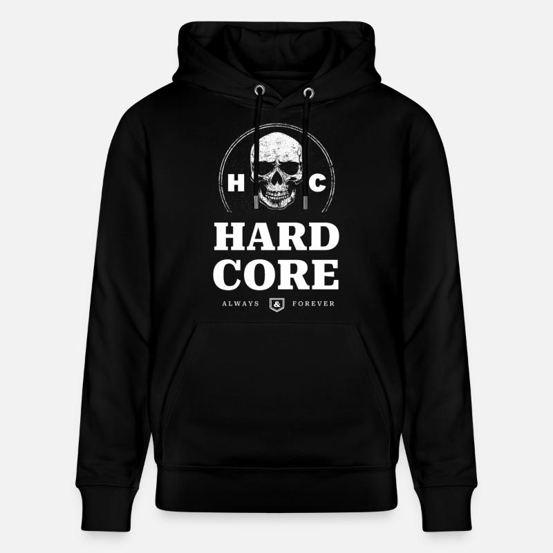Schädel Hardcore - Stanley/Stella Unisex Bio-Hoodie CRUISER - Schwarz