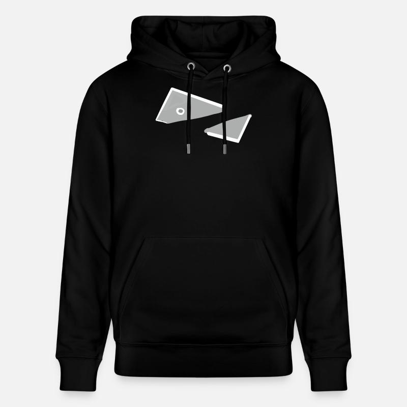 Triangles monochromes abstraits de poissons - Sweat à capuche bio CRUISER Stanley/Stella Unisexe - noir