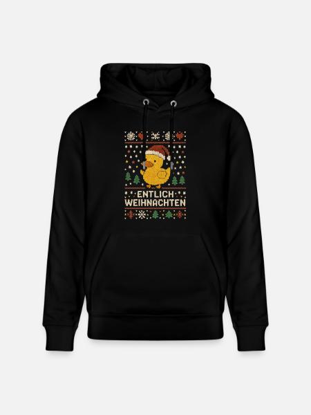 Entlich Christmas - Stanley/Stella CRUISER Unisex Organic Hoodie - black