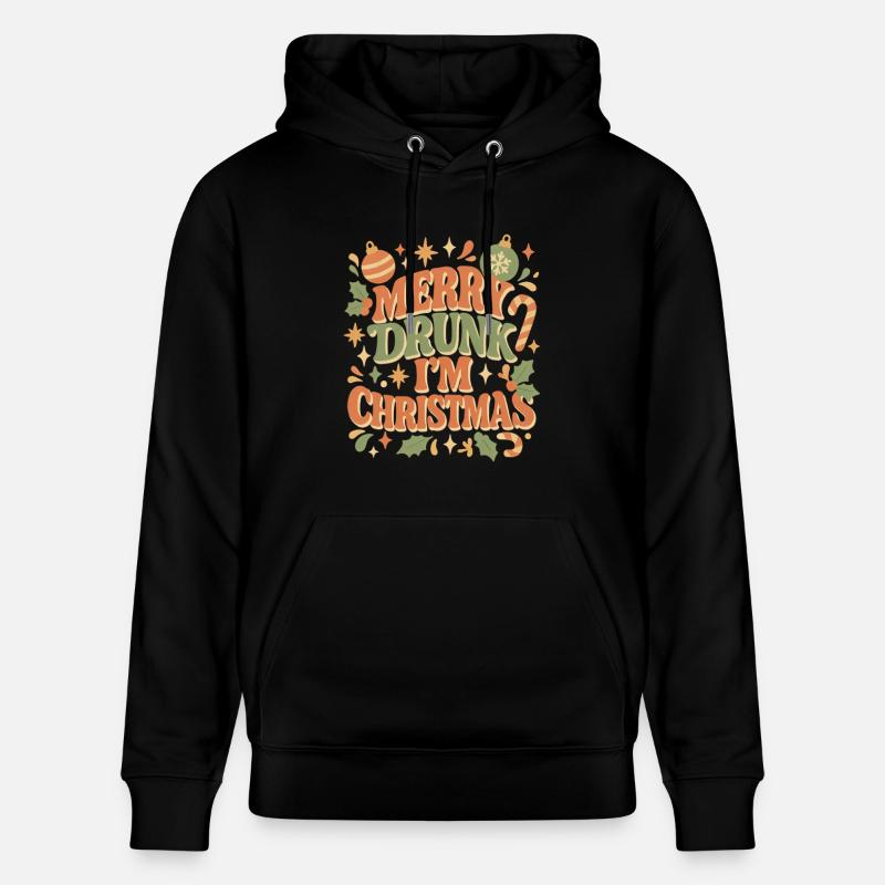 Joyeux ivre, je suis Noël - Sweat à capuche bio CRUISER Stanley/Stella Unisexe - noir