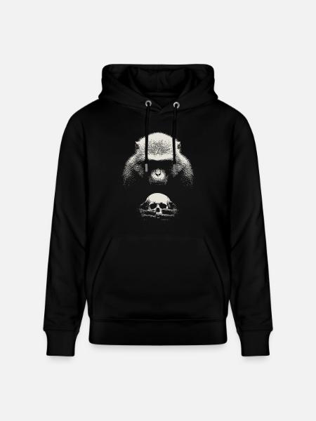 Shakespeare's monkey - Stanley/Stella CRUISER Unisex Organic Hoodie - black