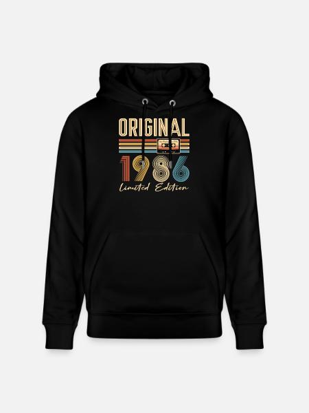 40-jähriges Jubiläum Originalgeschenk 1986 - Stanley/Stella Unisex Bio-Hoodie CRUISER  - Schwarz