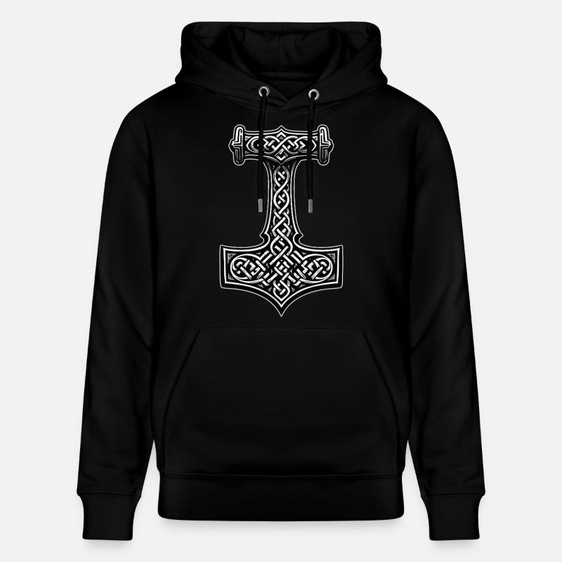 Mjölnir Wikinger Knotensymbol - Stanley/Stella Unisex Bio-Hoodie CRUISER  - Schwarz