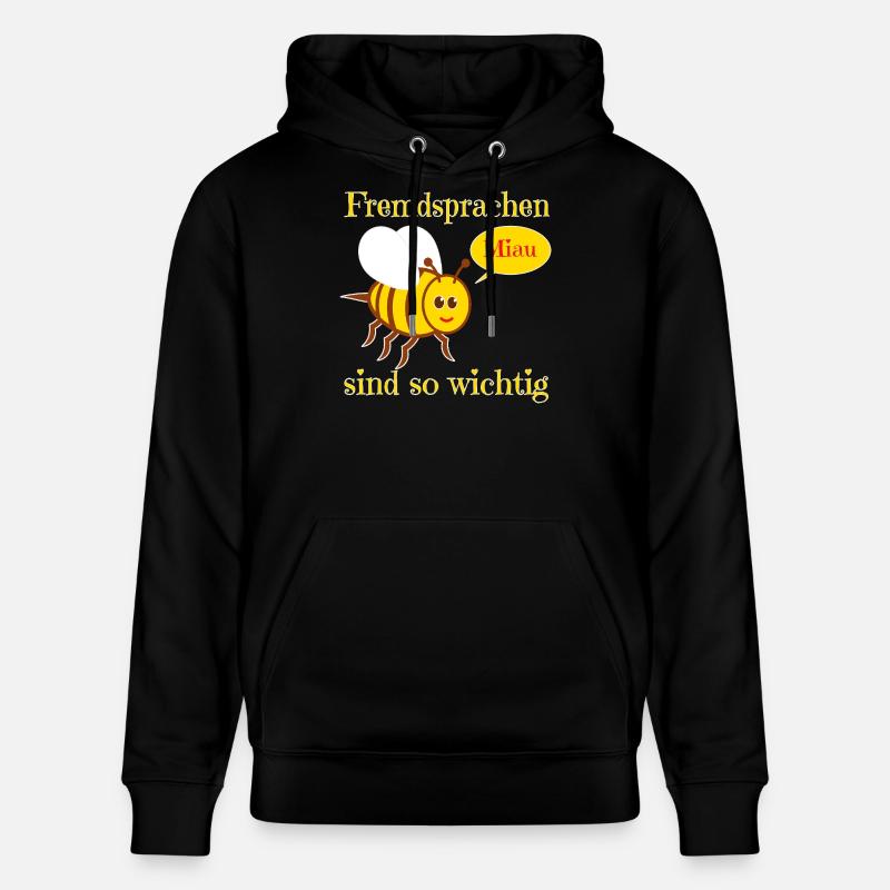 Lustige Biene im Comic Stil - Stanley/Stella Unisex Bio-Hoodie CRUISER  - Schwarz