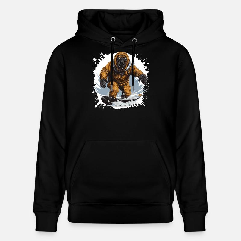 Mastiff Dog Snowboard - Sweat à capuche bio CRUISER Stanley/Stella Unisexe - noir