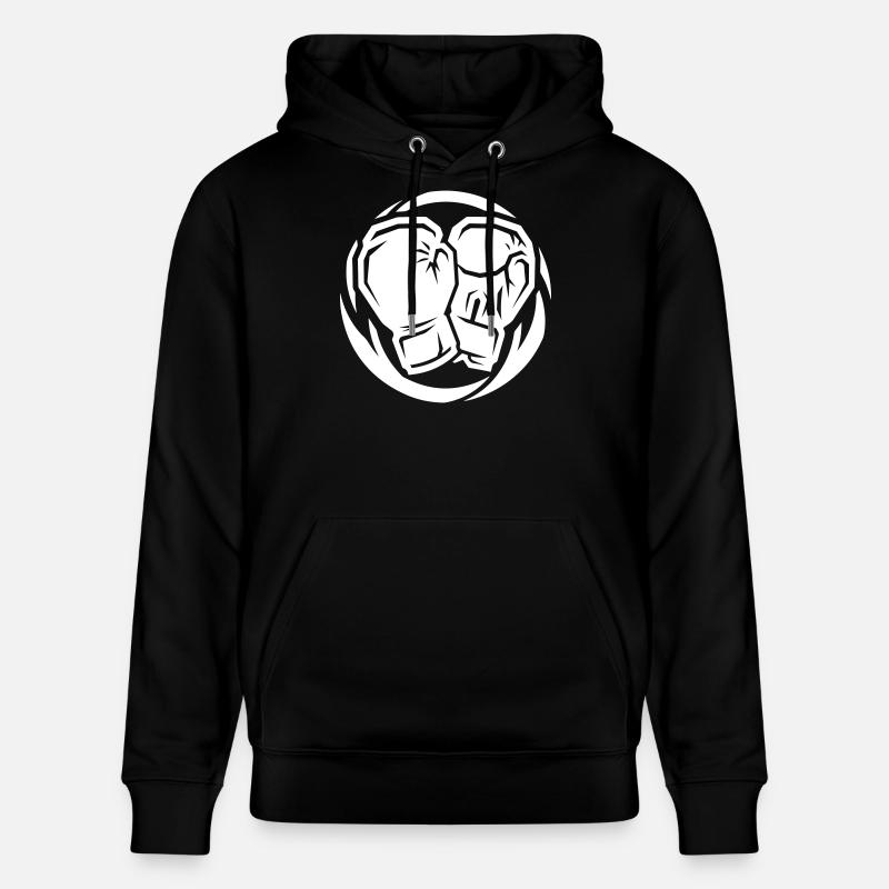 Icône des gants de boxe - Sweat à capuche bio CRUISER Stanley/Stella Unisexe - noir