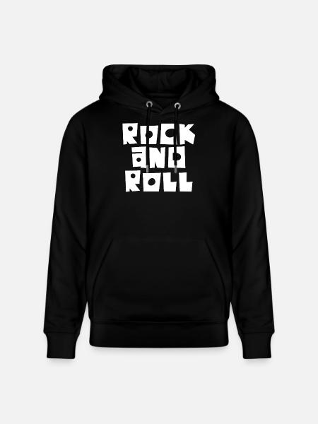 Rock'n'Roll-Blocktypografie - Stanley/Stella Unisex Bio-Hoodie CRUISER - Schwarz