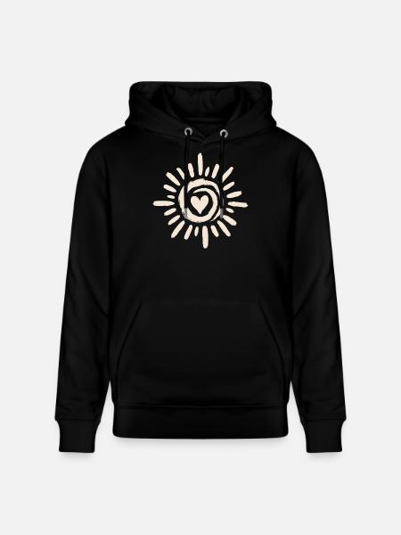 Cœur de soleil - Sweat à capuche bio CRUISER Stanley/Stella Unisexe - noir