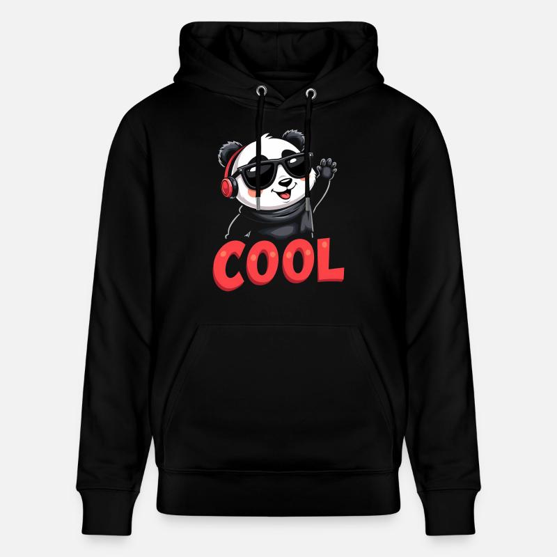 cooler Panda - Stanley/Stella Unisex Bio-Hoodie CRUISER  - Schwarz