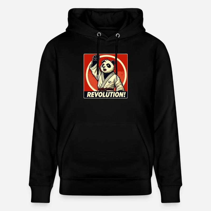 Arts Martiaux Karaté Revolution Panda - Sweat à capuche bio CRUISER Stanley/Stella Unisexe - noir