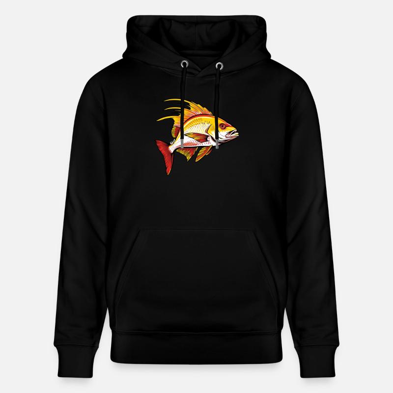 Poissons rouges et dorés - Sweat à capuche bio CRUISER Stanley/Stella Unisexe - noir