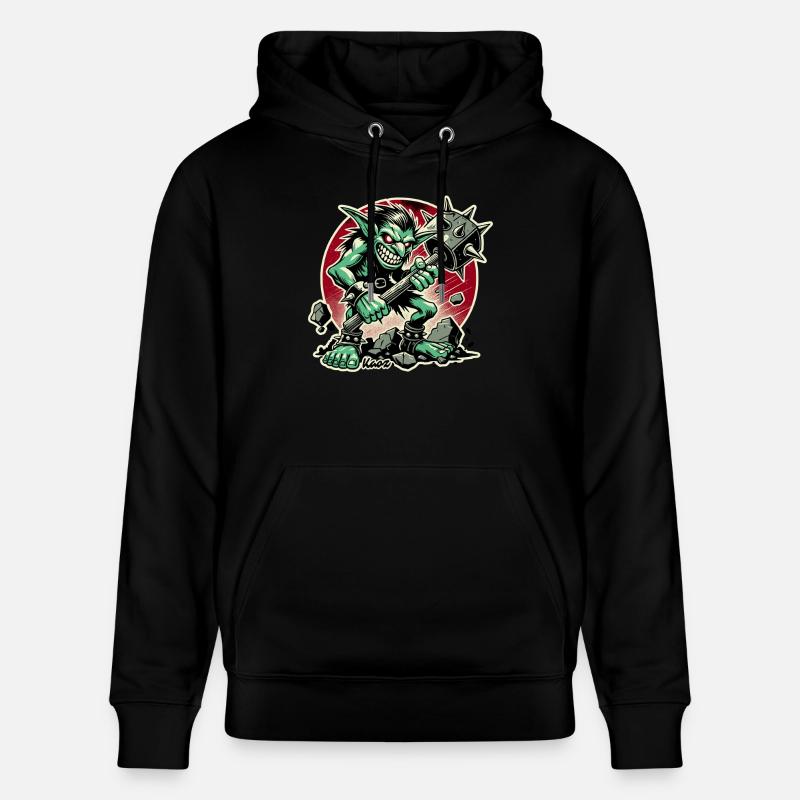 Vilain avec un gros marteau - Sweat à capuche bio CRUISER Stanley/Stella Unisexe - noir