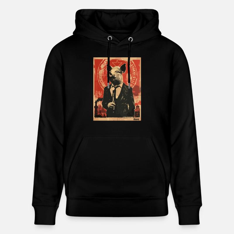 Cochon d’affaires – Élégant et réussi - Sweat à capuche bio CRUISER Stanley/Stella Unisexe - noir