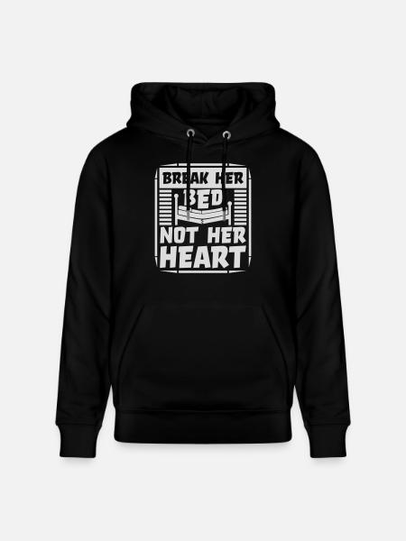 break her bed quote - Stanley/Stella CRUISER Unisex Organic Hoodie - black