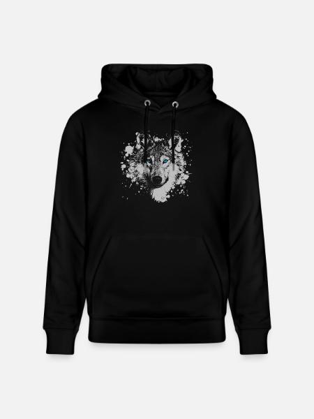 Wolf pack mystical - Stanley/Stella CRUISER Unisex Organic Hoodie - black