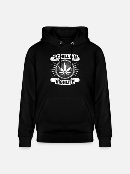Schillah - Highlife White 01 - Stanley/Stella CRUISER Unisex Organic Hoodie - black