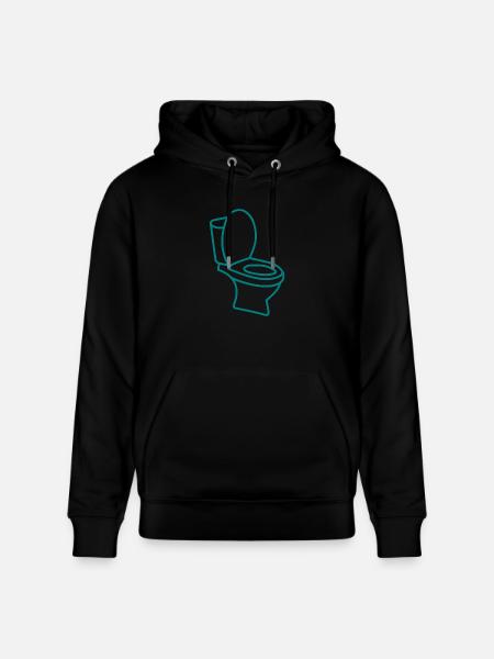 Klo WC Toilette - Stanley/Stella Unisex Bio-Hoodie CRUISER  - Schwarz