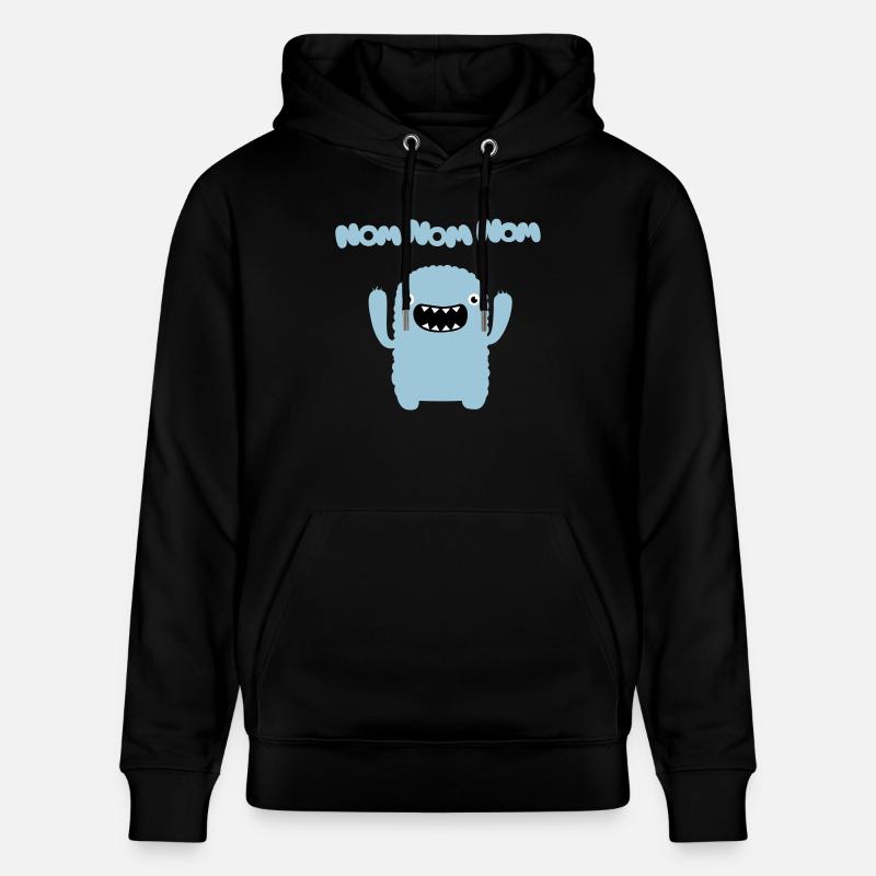Om nom nom nom - Sweat à capuche bio CRUISER Stanley/Stella Unisexe - noir