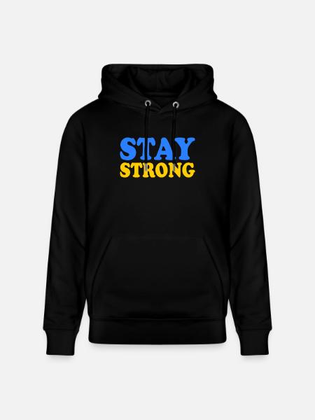 Stay strong - Stanley/Stella CRUISER Unisex Organic Hoodie - black