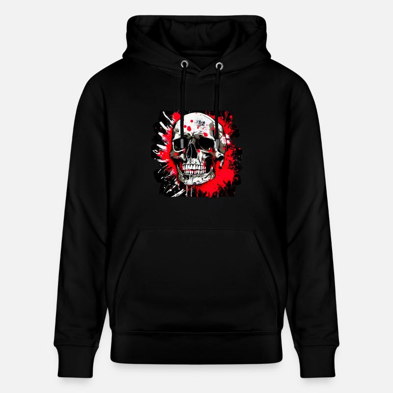 Crâne Trash Polka Biker Culture - Sweat à capuche bio CRUISER Stanley/Stella Unisexe - noir