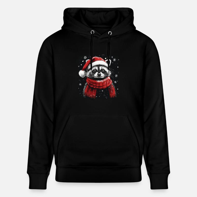 raton laveur de Noël - Sweat à capuche bio CRUISER Stanley/Stella Unisexe - noir
