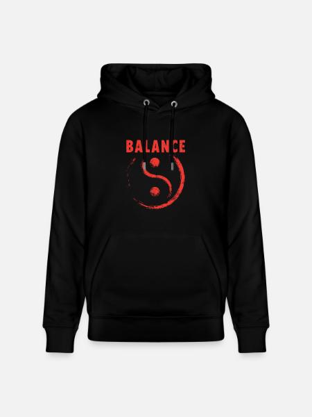 Équilibre Yin et Yang - Sweat à capuche bio CRUISER Stanley/Stella Unisexe - noir