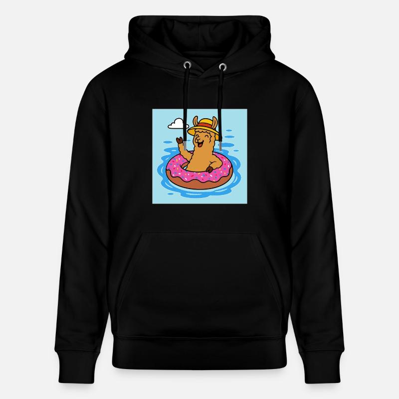 Süßes Alpaka Comic - Stanley/Stella Unisex Bio-Hoodie CRUISER  - Schwarz