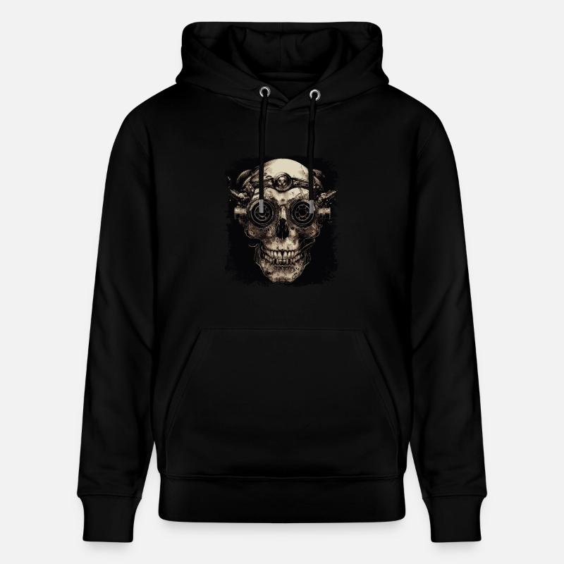 Crâne de zombie steampunk - Sweat à capuche bio CRUISER Stanley/Stella Unisexe - noir